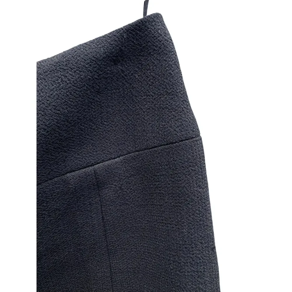 Vintage CHANEL BOUTIQUE Black Wool A-Line Mini Skirt Fall 1997 Collection 40 6 8